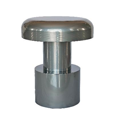 isella 40cm round side table - powder silver