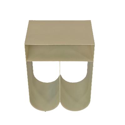 vionta 35.5cm side table - ivory white