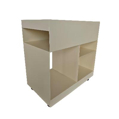 breska 60cm side table - ivory white