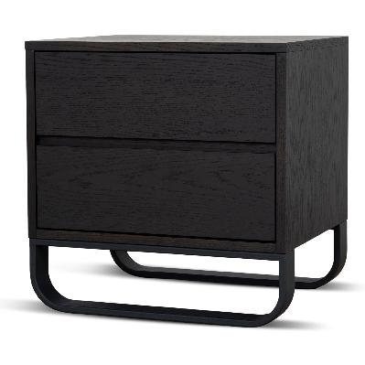 strado 55cm bedside table - dark walnut