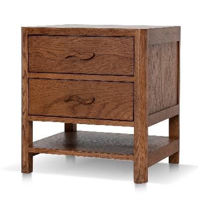 chippendale 50cm bedside table - walnut