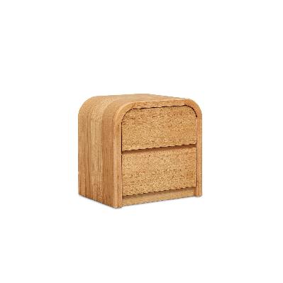 elmino 55cm tassie oak bedside table - natural