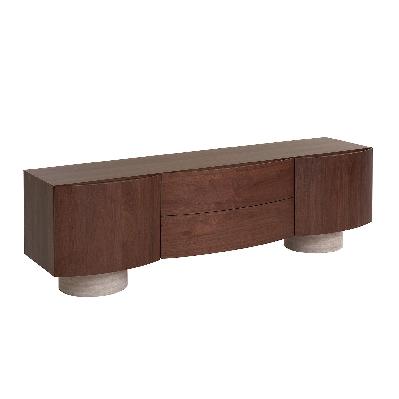 dorit tv entertainment unit - walnut