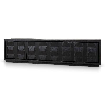 monolith 2.2m tv entertainment unit - full black