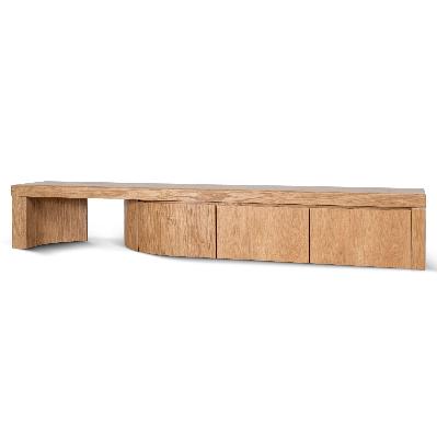 ruvo extendable tv entertainment unit - natural oak