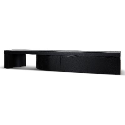 ruvo extendable tv entertainment unit - black oak