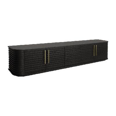 domenic 2.3m tv entertainment unit - textured espresso black