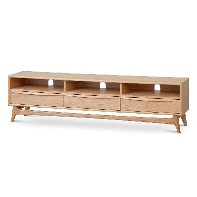 brendon 1.8m tv entertainment unit - natural oak 