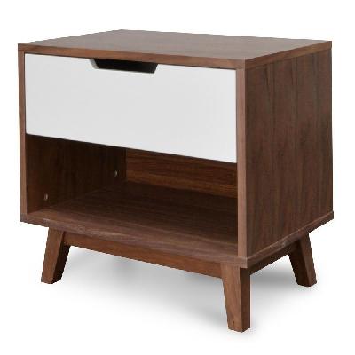 iris bedside table - walnut