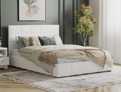 clair white boucle gas lift bed frame queen