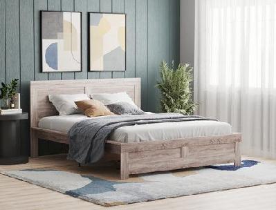 beckham wooden light oak bed frame king single