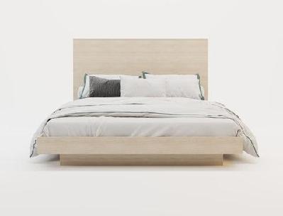 altair natural wooden bed frame queen 