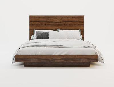 altair wooden walnut bed frame double 