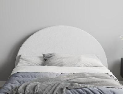 charlotte white round boucle bed head king single