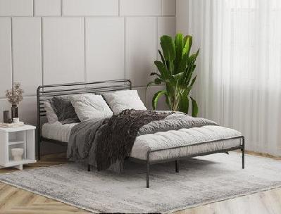 bailey black metal bed frame king single