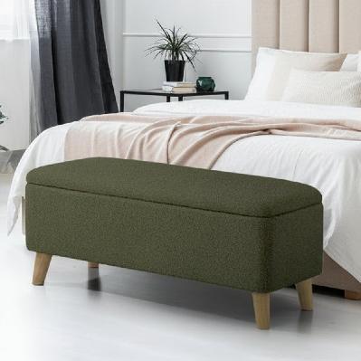 borneo green sherpa ottoman single