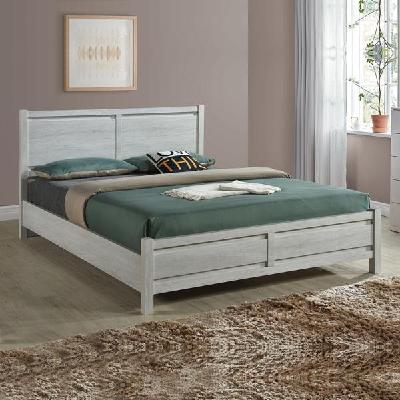 queen size bed frame natural wood like mdf in oak colour 