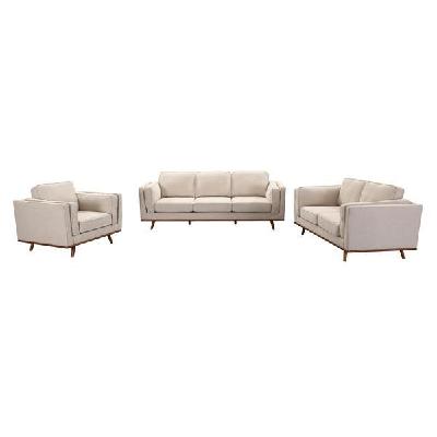 3+2+1 seater sofa beige fabric lounge set for living room couch with wooden frame 