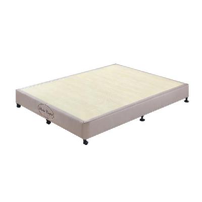 mattress base ensemble queen size solid wooden slat in beige with removable cover 