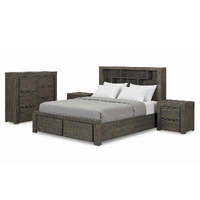 bedroom suite grey storage bookend headboard with tallboy in queen