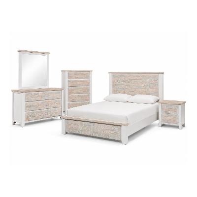 coastal grey and miami white colour storage bedroom suite queen