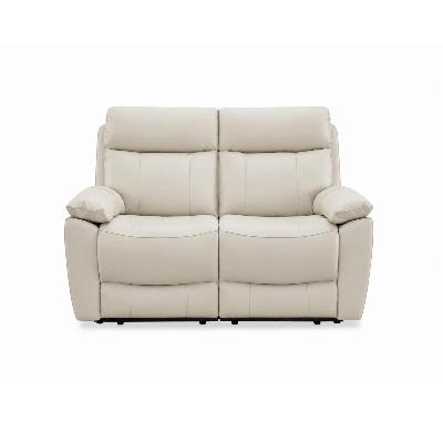 2 seater top grain leather electric recliner sofa