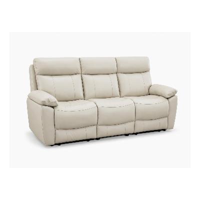 3 seater top grain leather electric recliner sofa