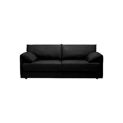 3 seater multifunctional sofa bed fabric in black 
