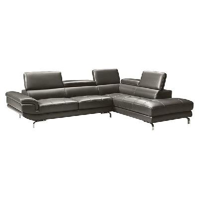 5 seater lounge set grey colour leatherette corner sofa for living room couch with chaise 
