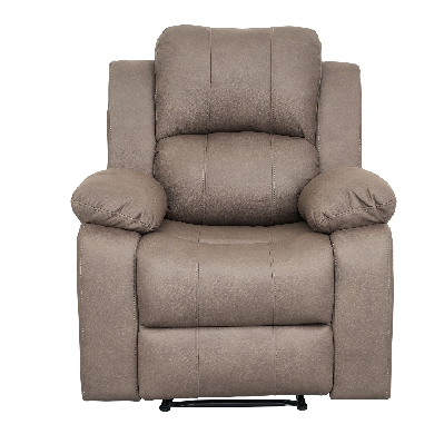 valor fabric upholstered single seater manual recliner lounge - truffle 