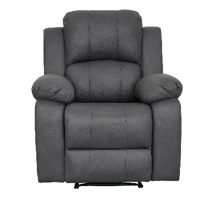 valor fabric upholstered single seater manual recliner lounge - charcoal 