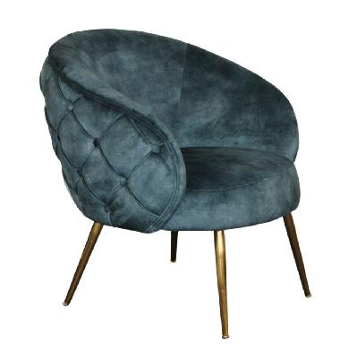 york accent chair diamond tufted in deluxe velvet - teal 