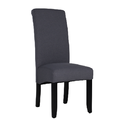 avalon dining chair wenge/dark grey fabric 