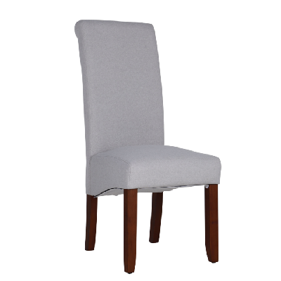 avalon dining chair in grey fabric 