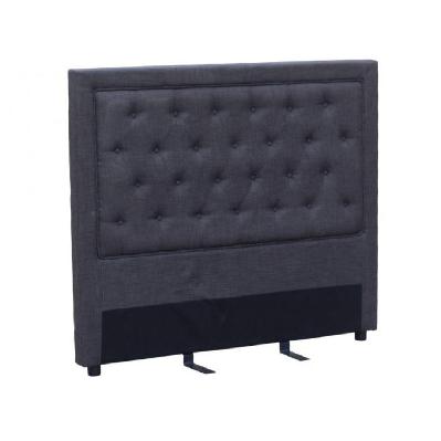 ashford double bed head upholstered - gunmetal 