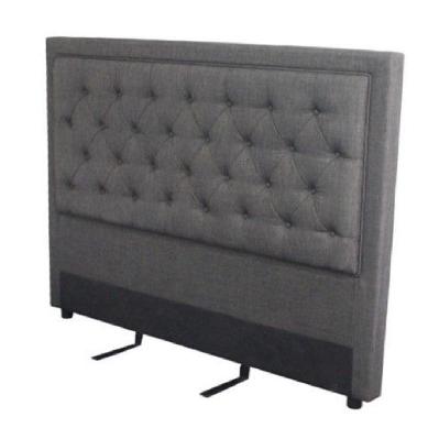 ashford double bed head upholstered - charcoal 