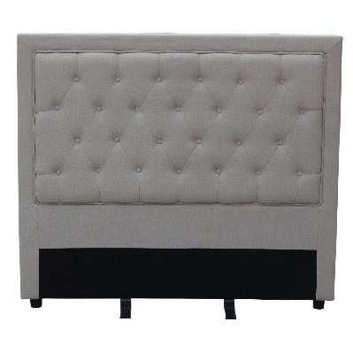 ashford double bed head upholstered - linen 