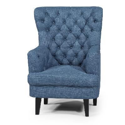 louis chair upholstered in key west with timber legs - marble 