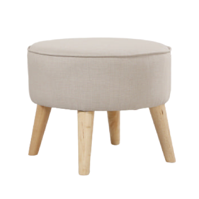 stamford foot stool upholstered in key west linen fabric - linen 