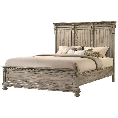 boston king bed provincial grey 