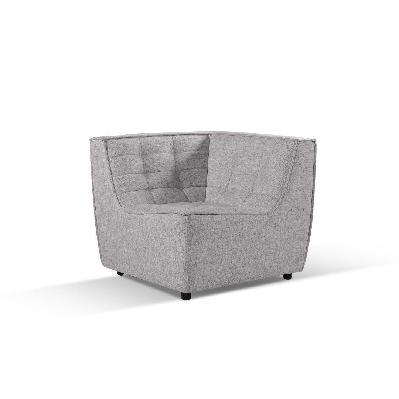 domus 1 seater corner sofa upholstered in ‚äòdomus‚äô fabric - steel 