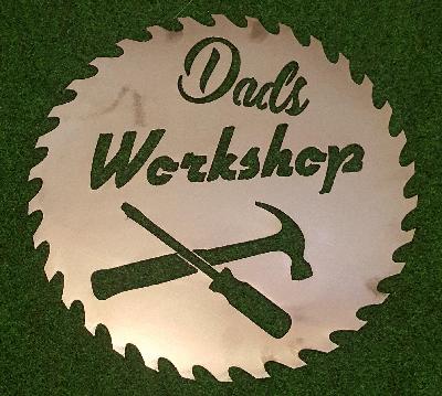 dads workshop saw blade sign 