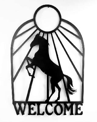 welcome horse sign 