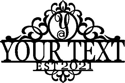 custom monogram sign 