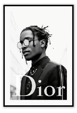asap rocky dior small 50x70cm / black 