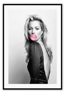 kate moss bubble medium 60x90cm / black 