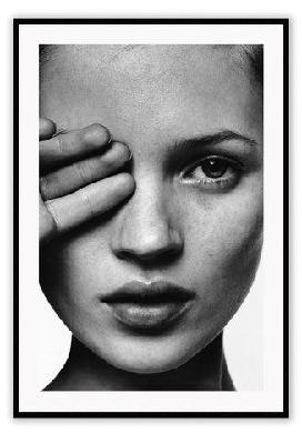 kate moss bandw small 50x70cm / white 