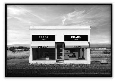 prada monochrome small 50x70cm / black 