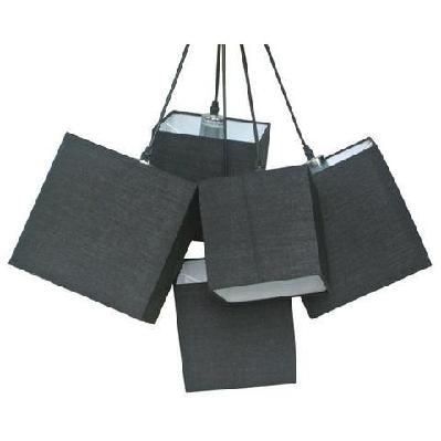 loria black black square cluster pendant lights 