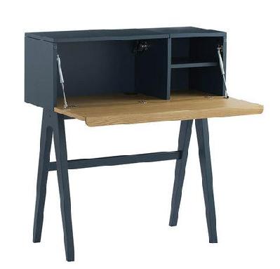 valen study desk 96cm - blue space and oak 